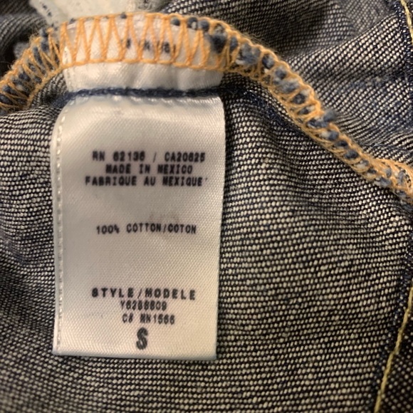 🆕Guess Jeans Size S Denim Blazer Short Puff Sleeve - Picture 6 of 7